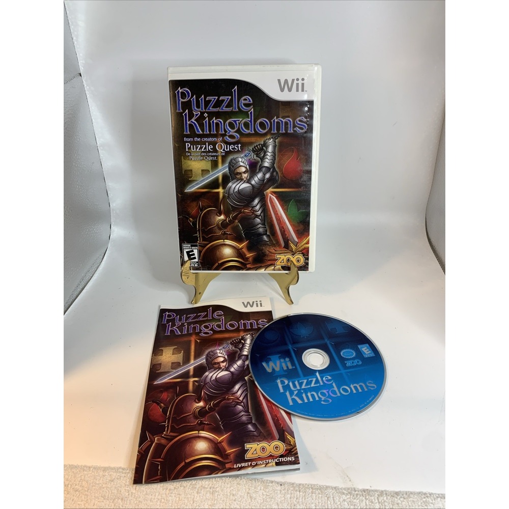 Puzzle Kingdoms Nintendo Wii 2009 Zoo Games Puzzle Quest Series Complete CIB